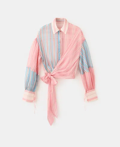 Mango Women's Bow Striped Blouse In Multi