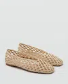 Mango Braided Ballet Flat In Brown