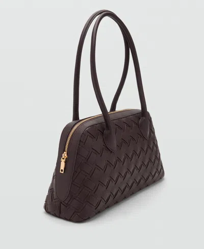 Mango Women's Braided Bowling Bag In Brown