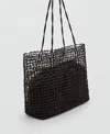 Mango Women's Braided Shopper Bag In Brown