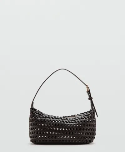 Mango Women's Braided Shoulder Bag In Orange