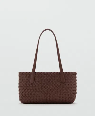 Mango Women's Braided Tote Bag In Brown