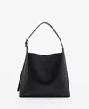 Mango Shopper Bag With Buckle Black In Black