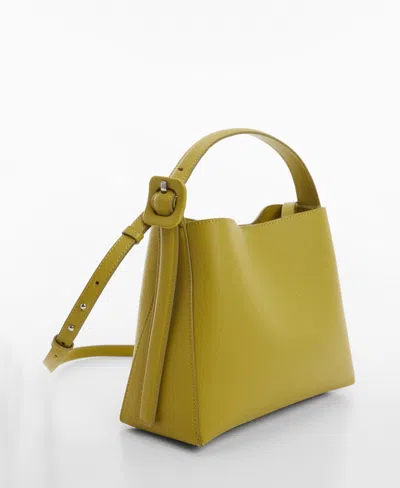 Mango Women's Buckle Detail Shopper Bag In Bright Yel