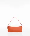 Mango Women's Buckle Detail Shoulder Bag In Orange