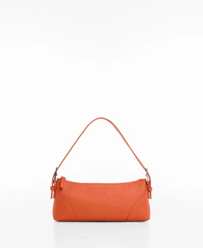 Mango Women's Buckle Detail Shoulder Bag In Orange