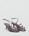 Mango Women's Buckle Kitten-heel Sandals In Multi