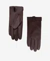 Mango Leather Gloves With Buckle Burgundy In Brown