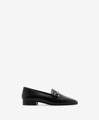 MANGO WOMEN'S BUCKLE LEATHER MOCCASINS