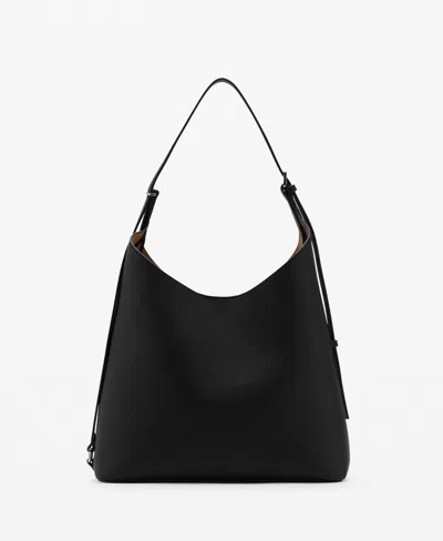 Mango Women's Buckle Shopper Bag In Black
