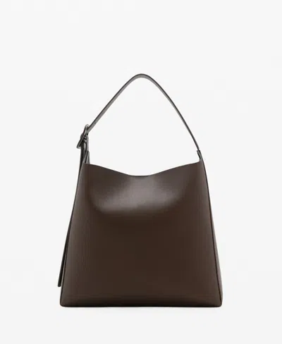 Mango Women's Buckle Shopper Bag In Brown