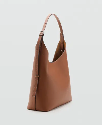 Mango Women's Buckle Shopper Bag In Brown