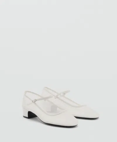 MANGO WOMEN'S BUCKLE STRAP MESH SHOES