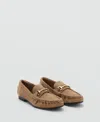 Mango Suede Bit Loafer In Brown