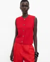 Mango Chunky Cable Stitch Sweater Vest In Red