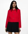 Mango Crop Jacket In Red