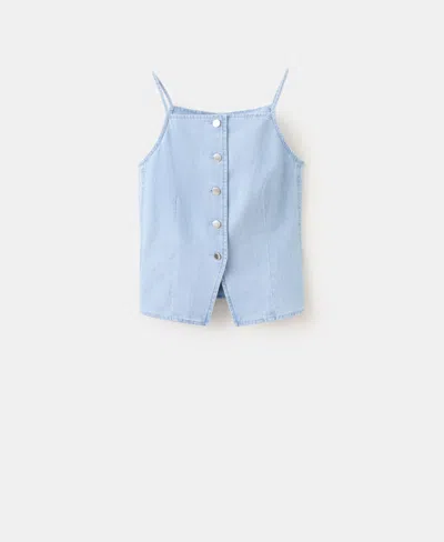 Mango Women's Buttoned Denim Vest In Blue