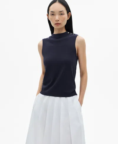 Mango Women's Buttoned Knit Top