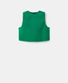 Mango Top Vert - Femme - Xxl -  In Animal Print