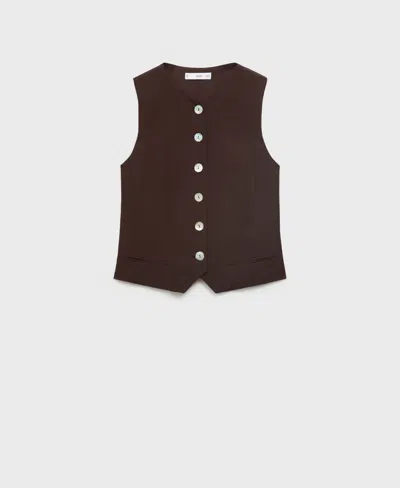 MANGO WOMEN'S BUTTONED SUIT JACKET