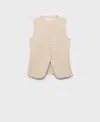 Mango Women's Buttoned Suit Vest In Brown