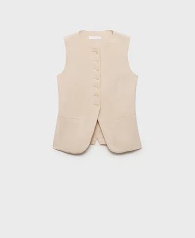 Mango Women's Buttoned Suit Vest In Sand
