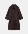 Mango Women's Buttoned Wool Coat In Brown