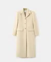 Mango Buttoned Wool Coat Vanilla In Neutral