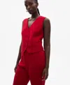 Mango Women's Buttons Detail Suit Vest In Red