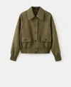 Mango Linen Blend Jacket In Multi