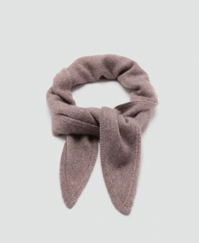 Mango Women's Cashmere-blend Knitted Shawl In Brown