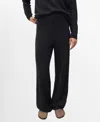 Mango Cashmere Straight Leg Jogger Pants In Black