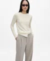 Mango Women's Cashmere Sweater In Ecru