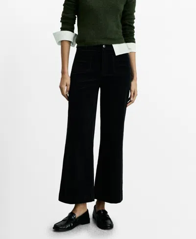 MANGO WOMEN'S CATHERIN CULOTTE CORDUROY JEANS