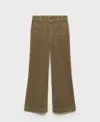 Mango Women's Catherin Culotte Corduroy Pants In Khaki