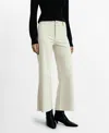 Shop Mango Women's Catherin Culotte High-rise Jeans In Off White
