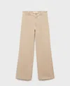 Mango Catherin Culotte High-rise Jeans Sand In Neutral