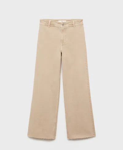 Mango Women's Catherin Culotte High-rise Jeans In Neutral