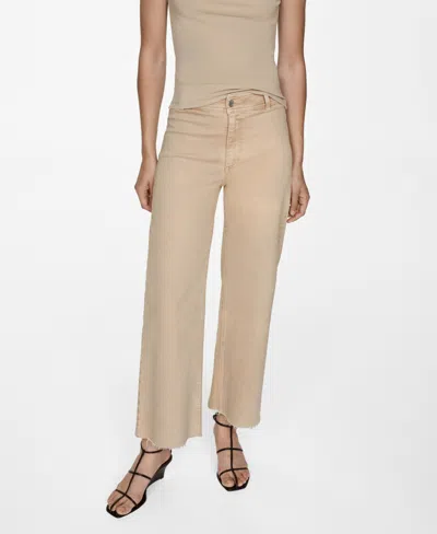 MANGO WOMEN'S CATHERIN CULOTTE HIGH RISE JEANS