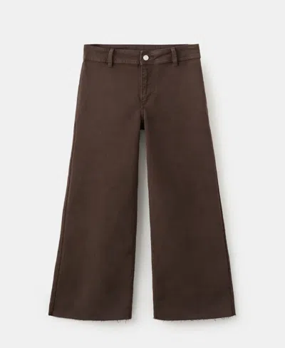 Mango Women's Catherin Culotte High-rise Jeans In Brown