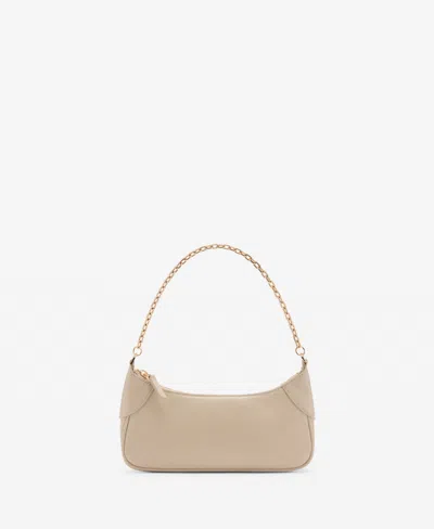 Mango Faux Leather Shoulder Bag In Off White