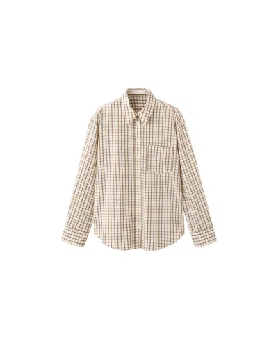 Mango Women's Check Cotton Shirt In Brown