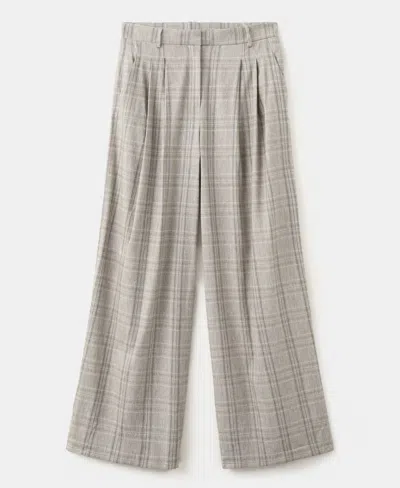 Mango Women's Check Pleated Pants In Multi