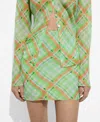 Mango Women's Check-print Mini-skirt In Green