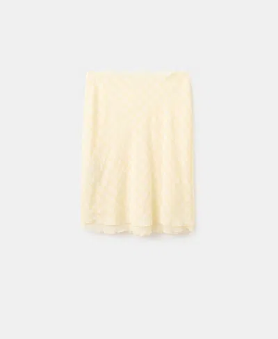 Mango Women's Checked Midi Skirt In Yellow