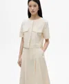 Mango Women's Chest Pocket Cotton Blouse In Ecru