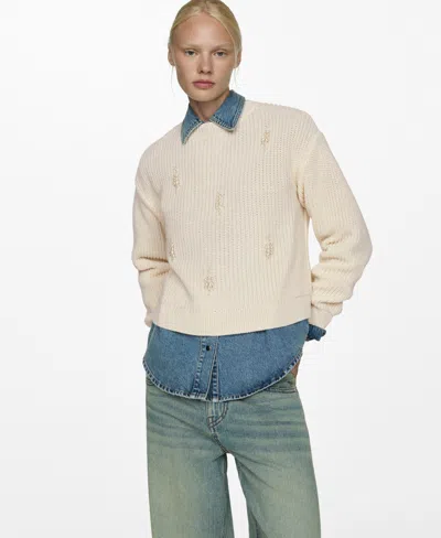 Mango Women's Chunky-knit Sweater In Ecru