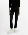 Mango Claudia Crop Slim Fit Jeans In Black