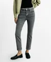 Mango Women's Claudia Slim-fit Cropped Jeans In Open Gray