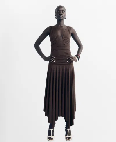 MANGO WOMEN'S COMBINED DESIGN LONG DRESS